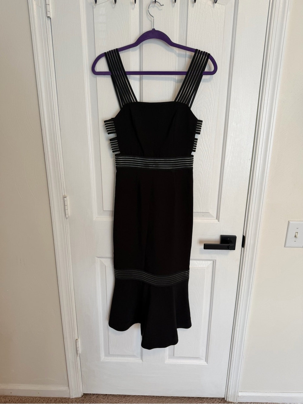 Finders Keepers Black Midi cutout evening Dress 🖤 EUC ✨